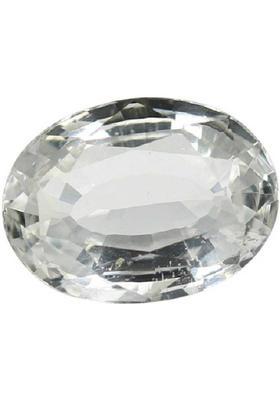 Takshila Gems Natural White Topaz Stone Lab Certified 7.25 Ratti / 6.52 Carat Gemstone Topaz Stone