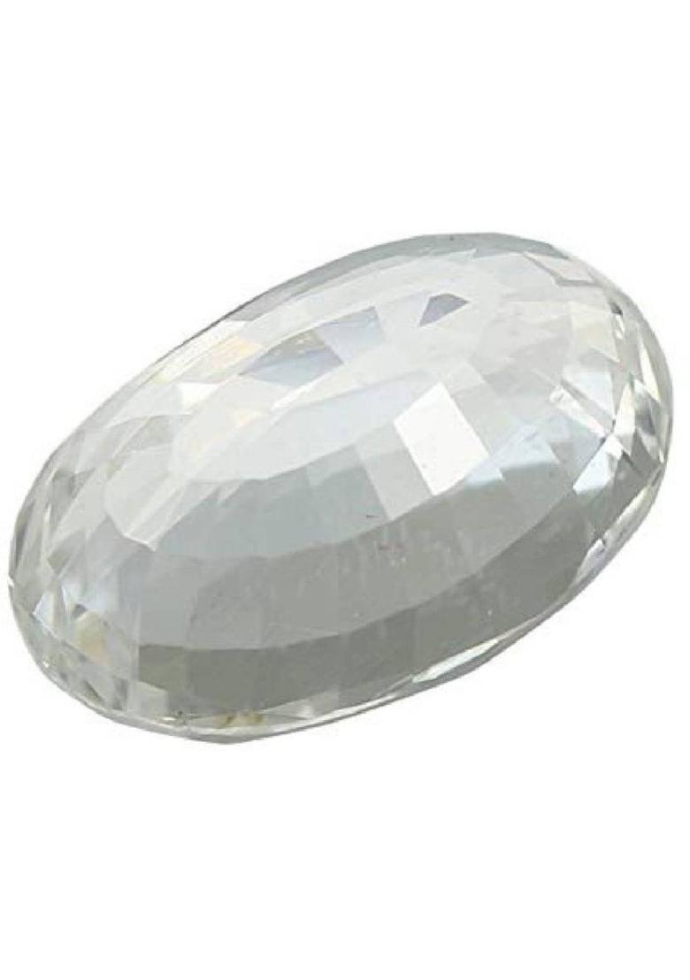 Takshila Gems Natural White Topaz Stone Lab Certified 7.25 Ratti / 6.52 Carat Gemstone Topaz Stone - Indya