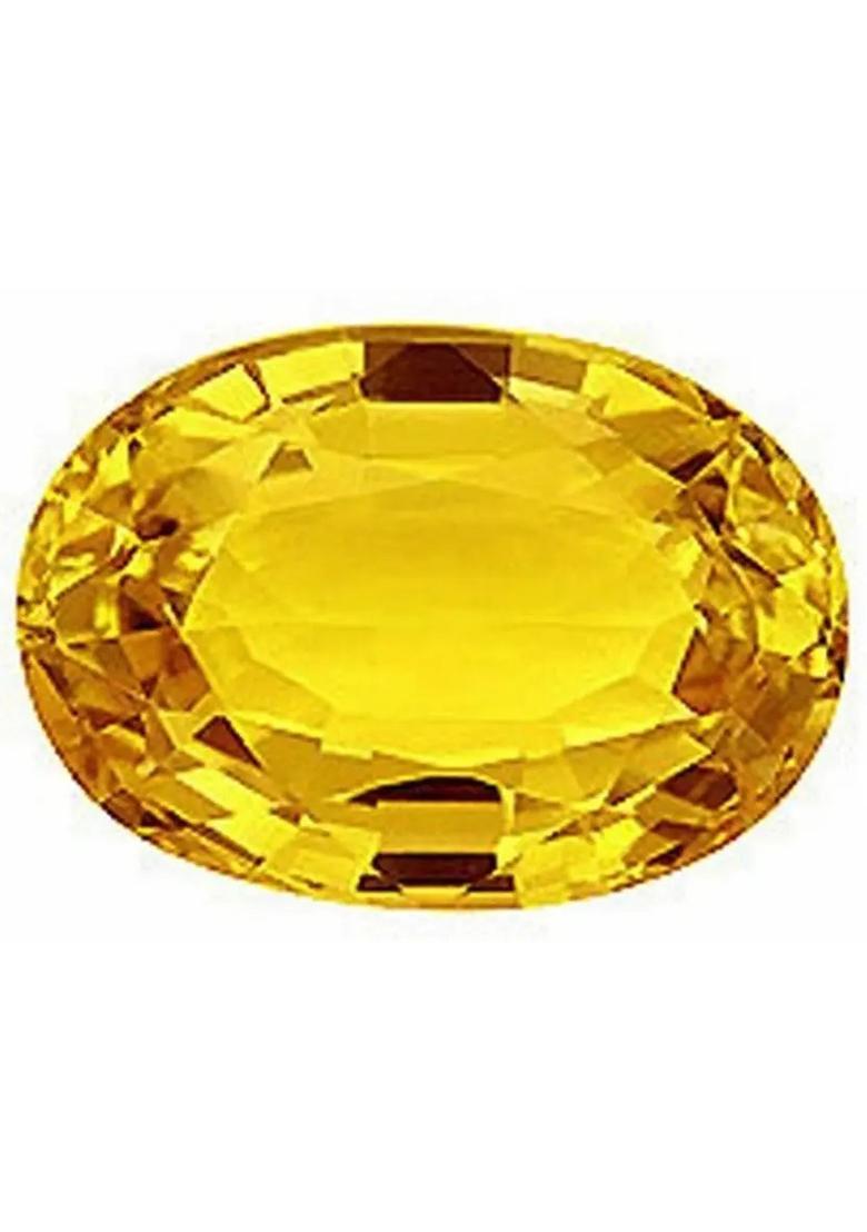 Raviour Lifestyle Yellow sapphire 5.25 ratti gemstone Sapphire Stone - Indya