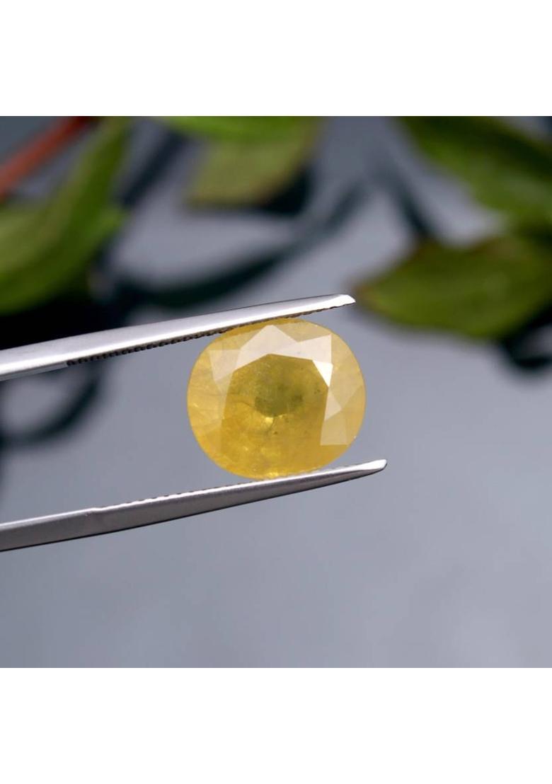 5 Ratti Pukhraj Stone Original Yellow Sapphire Ring With Lab Certificate Stone Sapphire Ring - Indya
