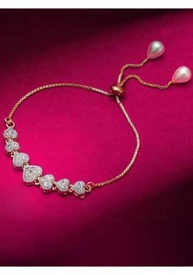 Alloy Diamond Gold-plated Bracelet