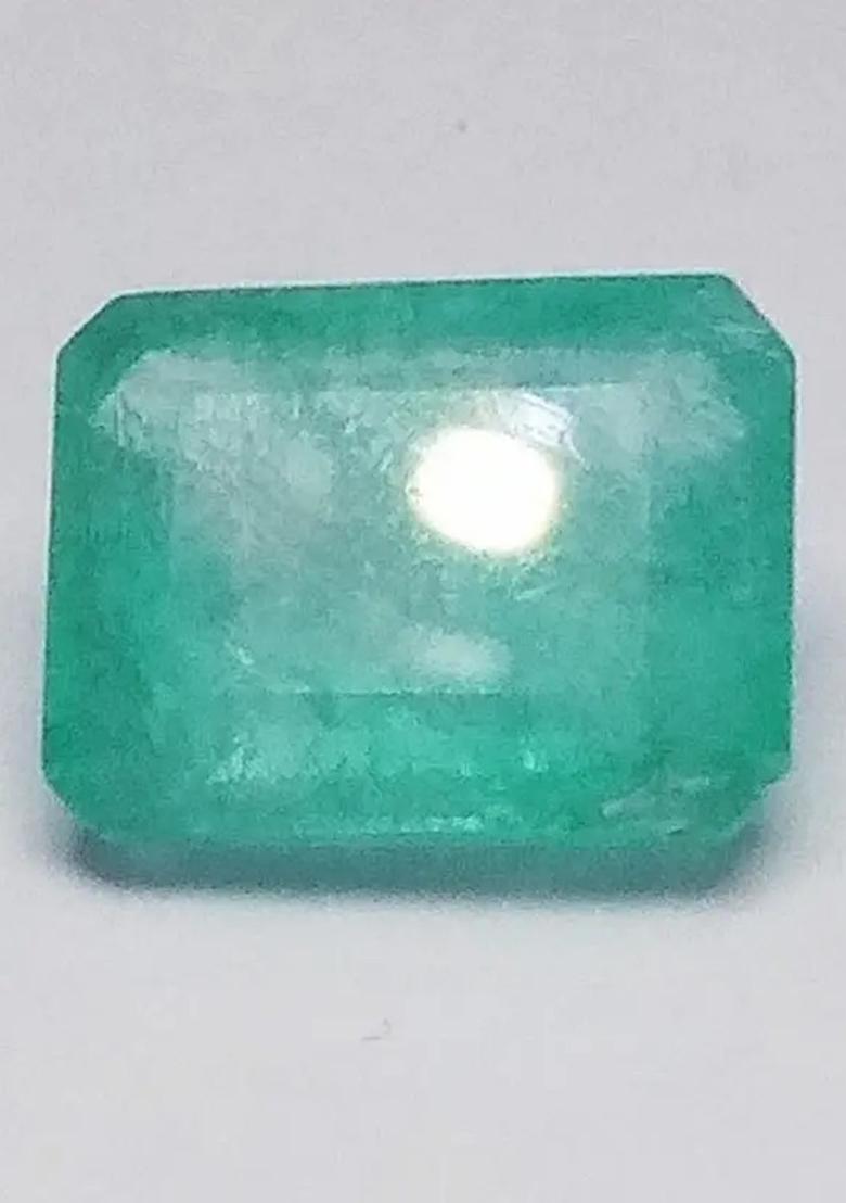 HAYAATGEMS Natural Emerald Panna Zambian Octagon Emerald Shape Cut Faceted 1.82 Carat 2.00 Ratti Size Loose Gemstone For Ring Men & Women Emerald Stone - Indya
