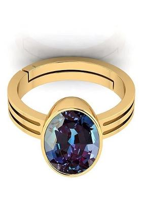 11.25 Ratti Alexandrite Ring Gold Plated Shinning Stone Ring Brass Alexandrite Ring