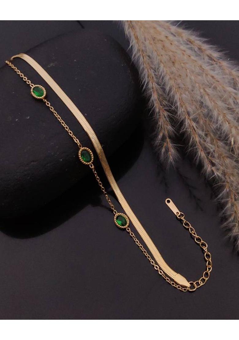 Stainless Steel Gold-plated Bracelet - Indya