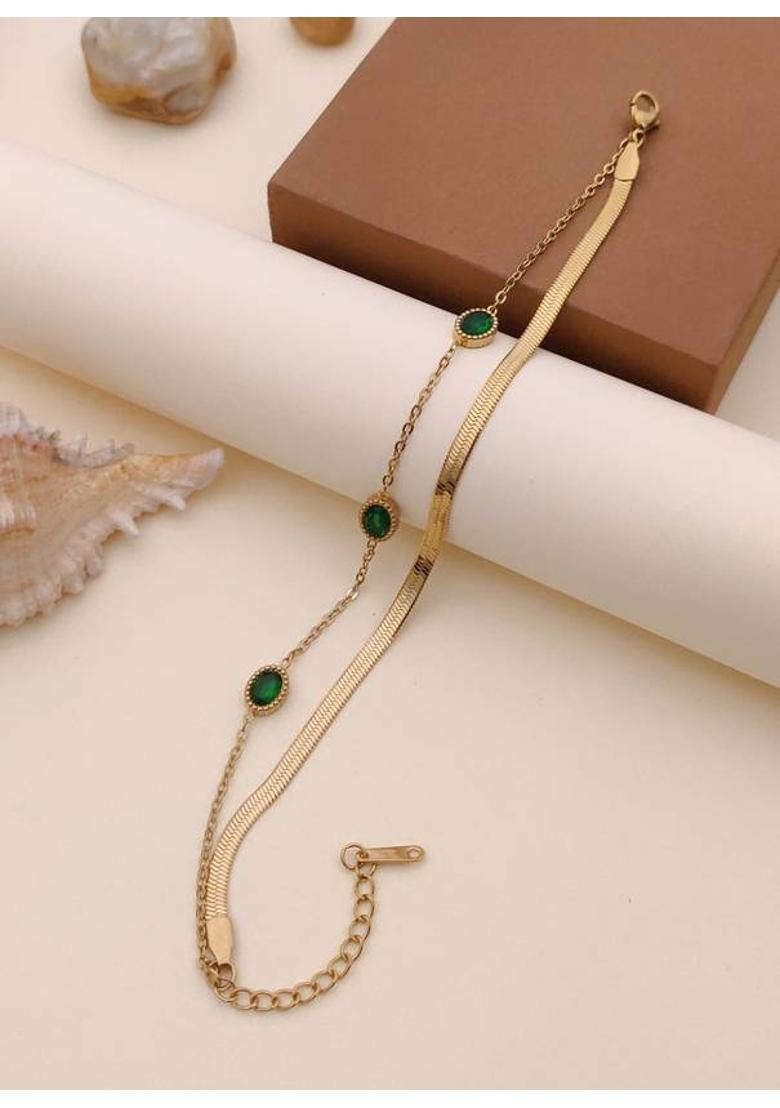 Stainless Steel Gold-plated Bracelet - Indya