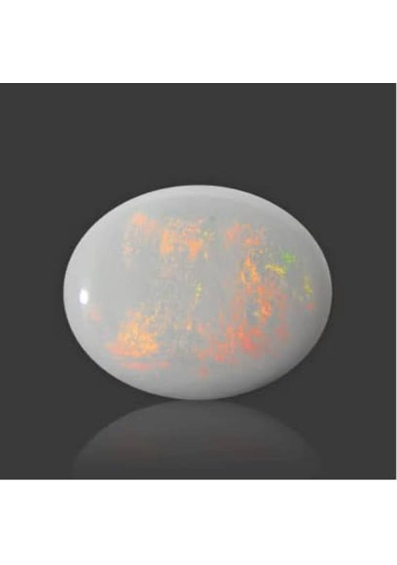 JEMSPRIME 8.25 Ratti 7.55 Carat Natural Opal Oval White Australian Loose Gemstone Opal Stone - Indya