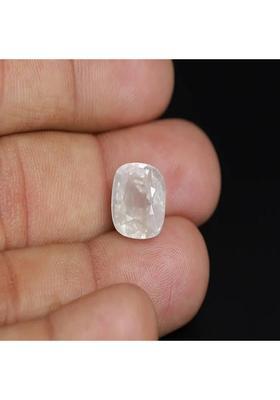 7.00 Ratti Natural White Sapphire Gemstone for Men and Women Lab Certified Stone Sapphire Ring