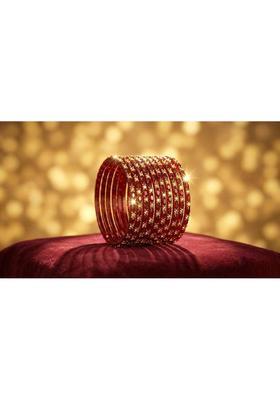 Glass Bangle Set  (Pack of 12) - Indya