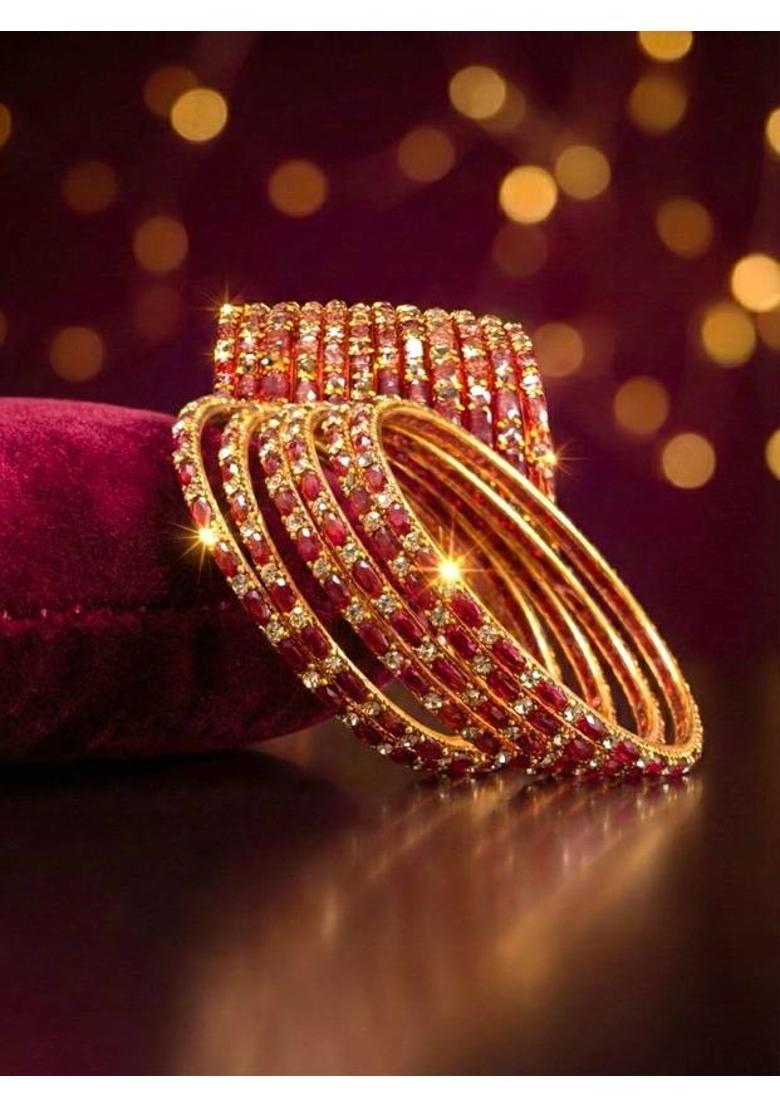 Glass Bangle Set  (Pack of 12) - Indya