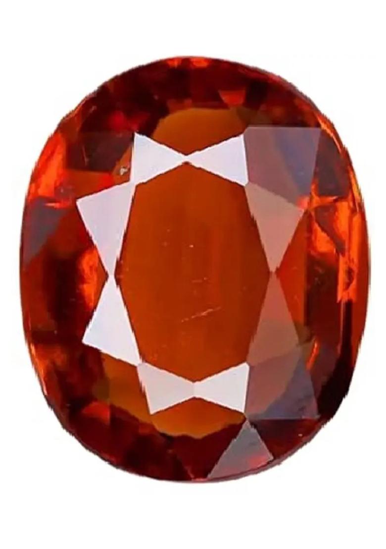 barmunda gems 6.25 Ratti Hessonite (GOMED Stone) 100% Original Certified Natural Gemstone Garnet Stone - Indya