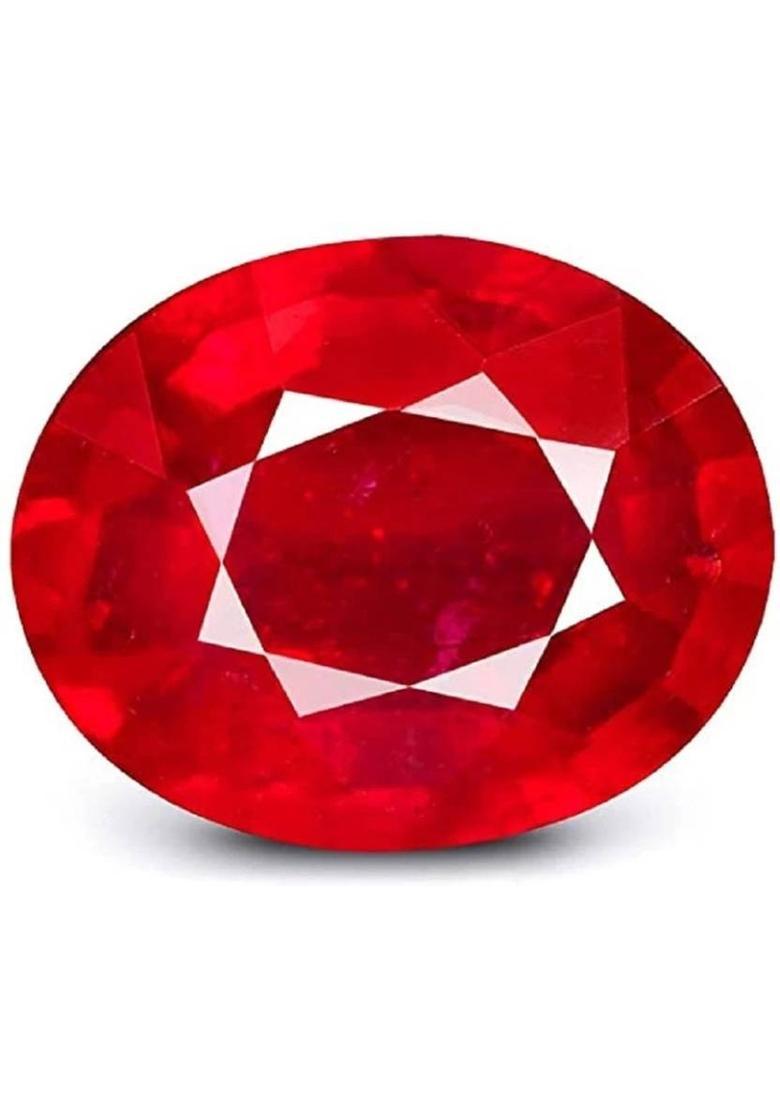 Burma Ruby Manik Gemstone 10.25 Ratti with Lab Report & Guarantee Certificate Stone Ruby Ring - Indya