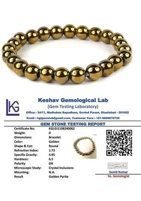 Golden Pyrite Beads, Crystal Bracelet