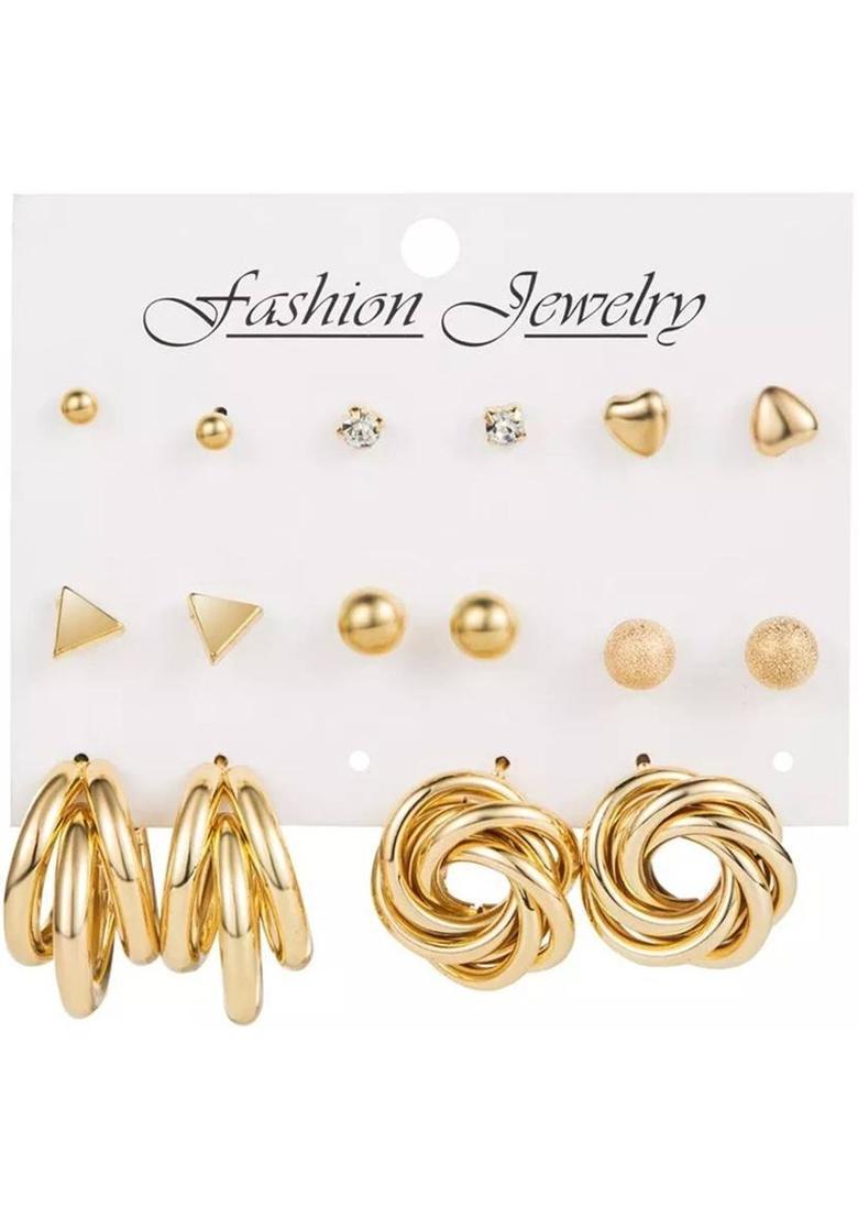 Stylish For Women Stud Set For Girls Combo Jewellery Cubic Zirconia Alloy Earring Set - Indya