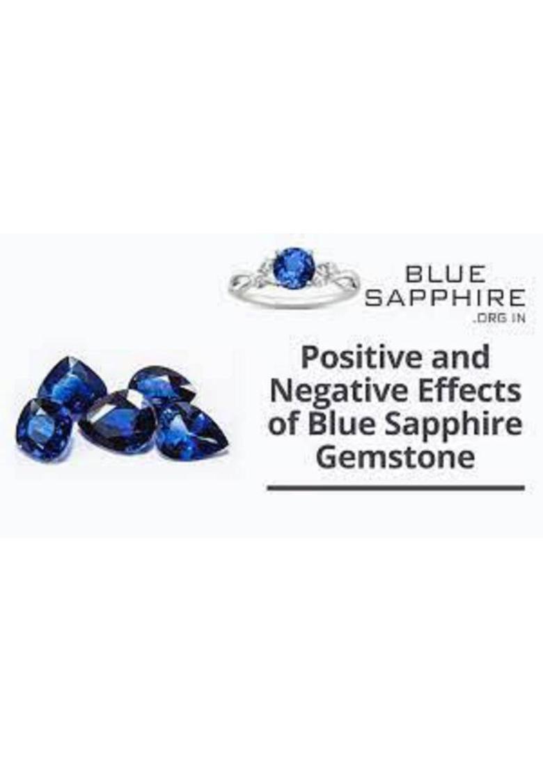 barmunda gems 4.25 Ratti /3.82 Carat Blue Sapphire Neelam Gemstone Sapphire Stone - Indya