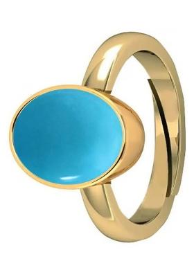 12.25 Ratti Firoja Turquise Gemstone With Lab Ceertificate Stone Turquoise Rhodium Plated Ring