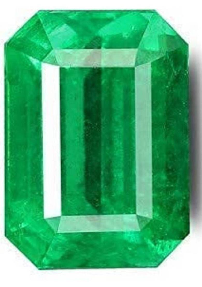 SIDHGEMS 7.25 Ratti 6.00 Crt Natural Emerald Panna Original Gemstone Certified Emerald Stone - Indya