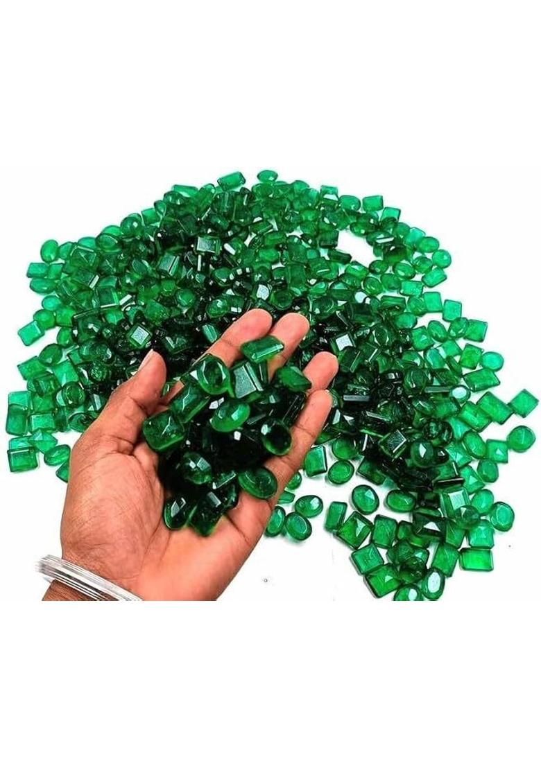 JEMSPRIME 7.25 Ratti/6.52 Carat Colombian Beryl Panna Emerald Natural Gemstone Emerald Stone - Indya