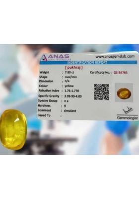 SIDHBALI RATAN & RUDRAKSH Natural Tiger Eye Gemstone for Men & Women | Certified Rashi Ratan Lucky Stone Citrine Stone