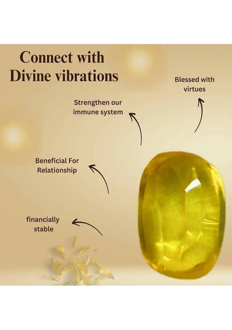 SIDHBALI RATAN & RUDRAKSH Natural Tiger Eye Gemstone for Men & Women | Certified Rashi Ratan Lucky Stone Citrine Stone - Indya