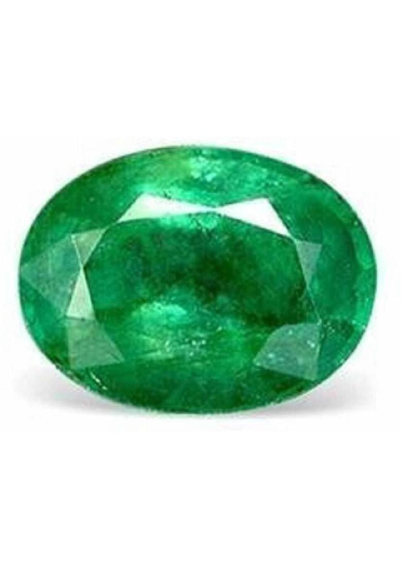 Aanya Jewels Zambian Emerald Stone 5.25 Ratti Lab Certified /Original Emerald Gemstone/Panna Stone (Natural Panna} Emerald Stone - Indya