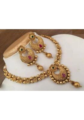 Copper, Alloy Gold-plated Gold Jewel Set  (Pack of 1)