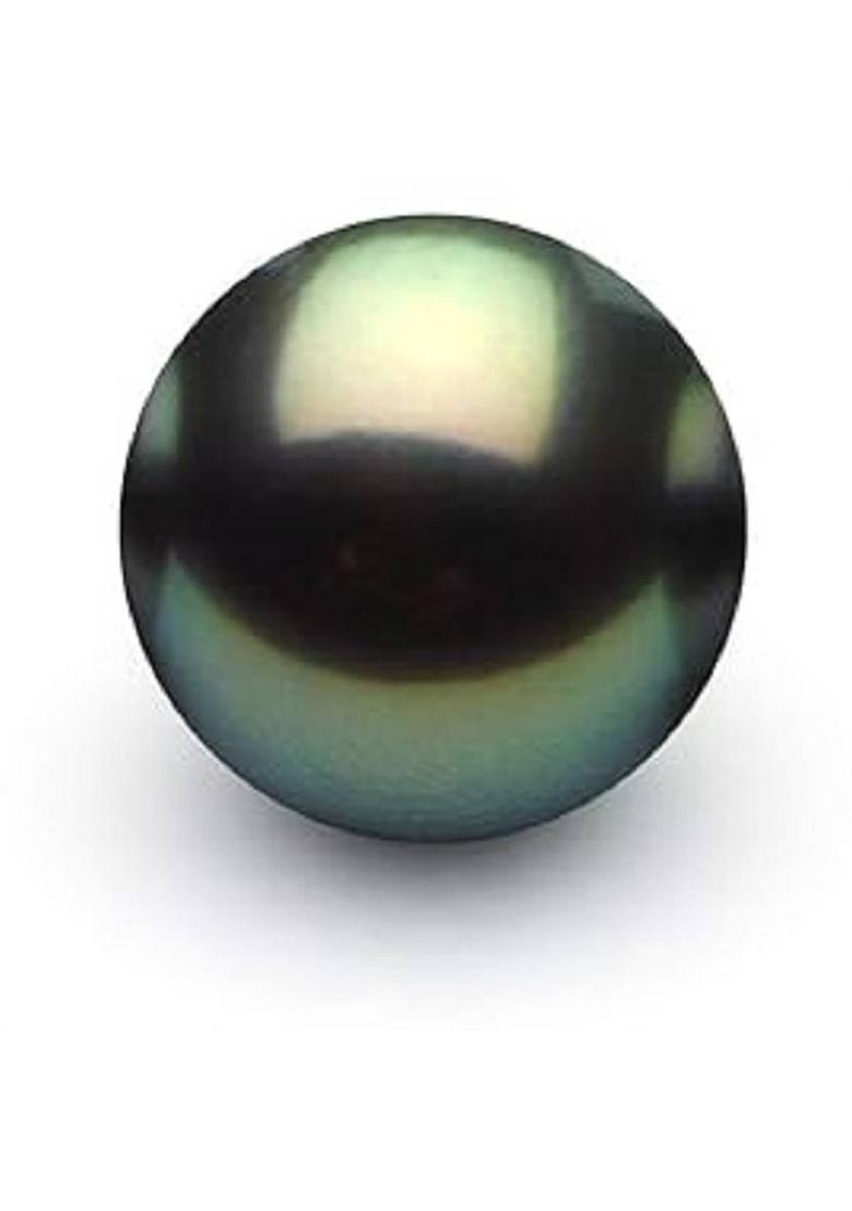 Sidharth Gems 11.25 Ratti Black South Sea Pearl Gemstone Moti Stone Original Certified Pearl Stone - Indya