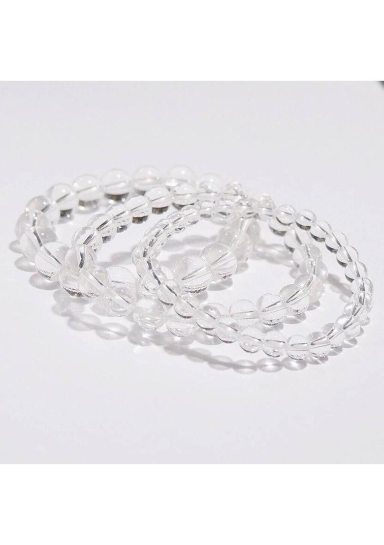 Crystal Quartz Bracelet Set  (Pack of 3) - Indya