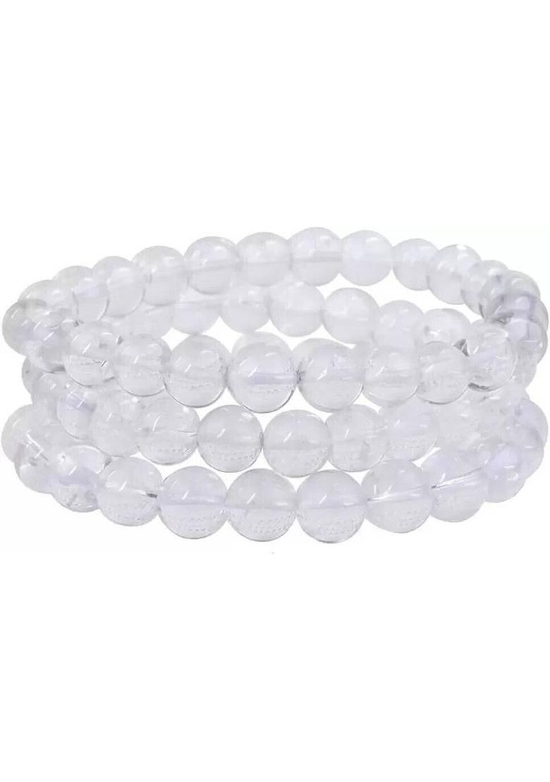 Crystal Quartz Bracelet Set  (Pack of 3) - Indya