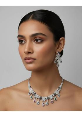 Alloy Multicolor Jewel Set  (Pack of 1)