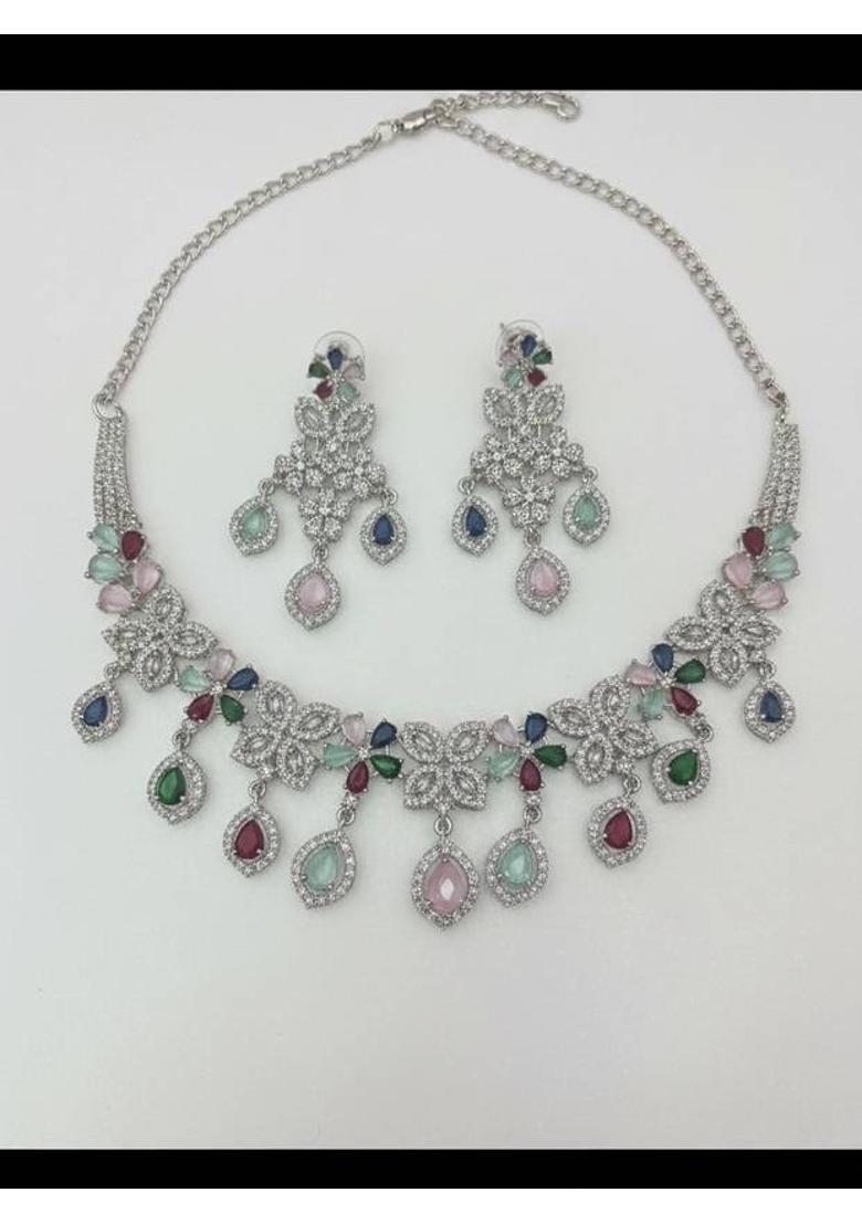 Alloy Multicolor Jewel Set  (Pack of 1) - Indya