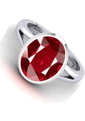 8.25 Ratti Created Ruby Manik Gemstone Adjustable Ring for Men