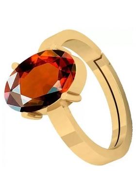Unique & Effective 100% Original Gomed Hessonite Garnet Ring For Women & Men Brass Garnet Ring