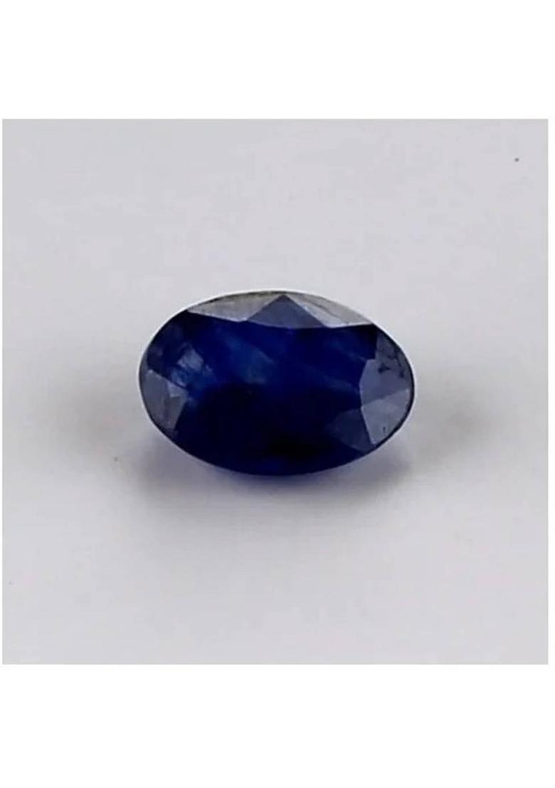4.25 Ratti 3.82 Crt Blue Sapphire Stone Neelam Natural Ceylon Stone Stone Sapphire Ring - Indya