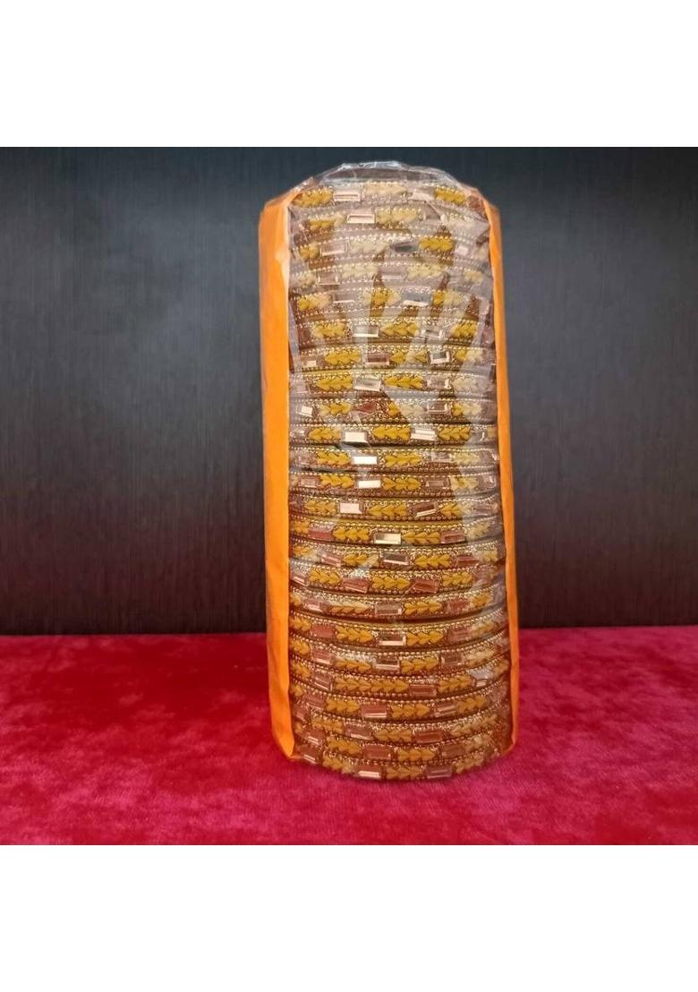 Glass Zircon Bangle Set  (Pack of 8) - Indya