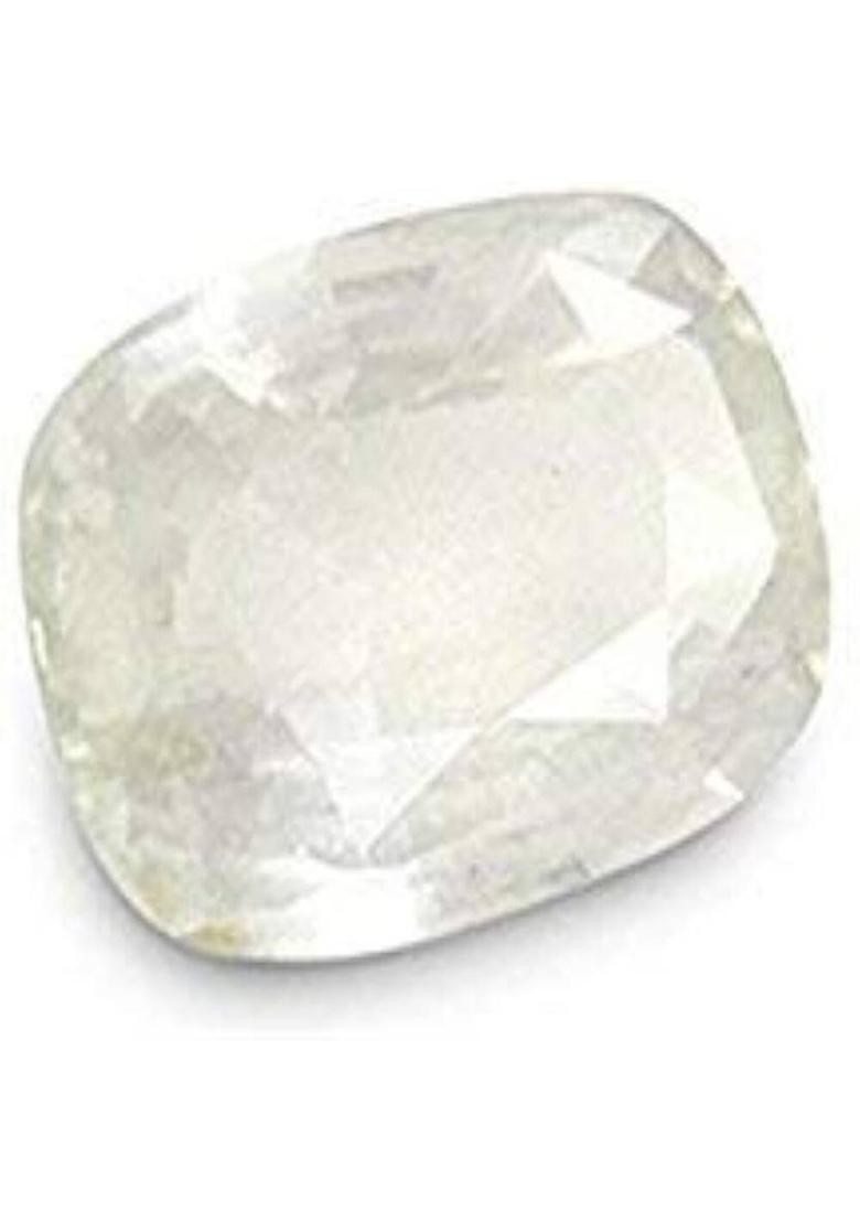 12.00 Ratti Natural White Sapphire Gemstone for Men and Women Lab Certified Stone Sapphire Ring - Indya