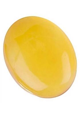 MARATNA 11.25 Ratti Natural Yellow Hakik Gemstone Certified Stone for Men and Women Agate Stone