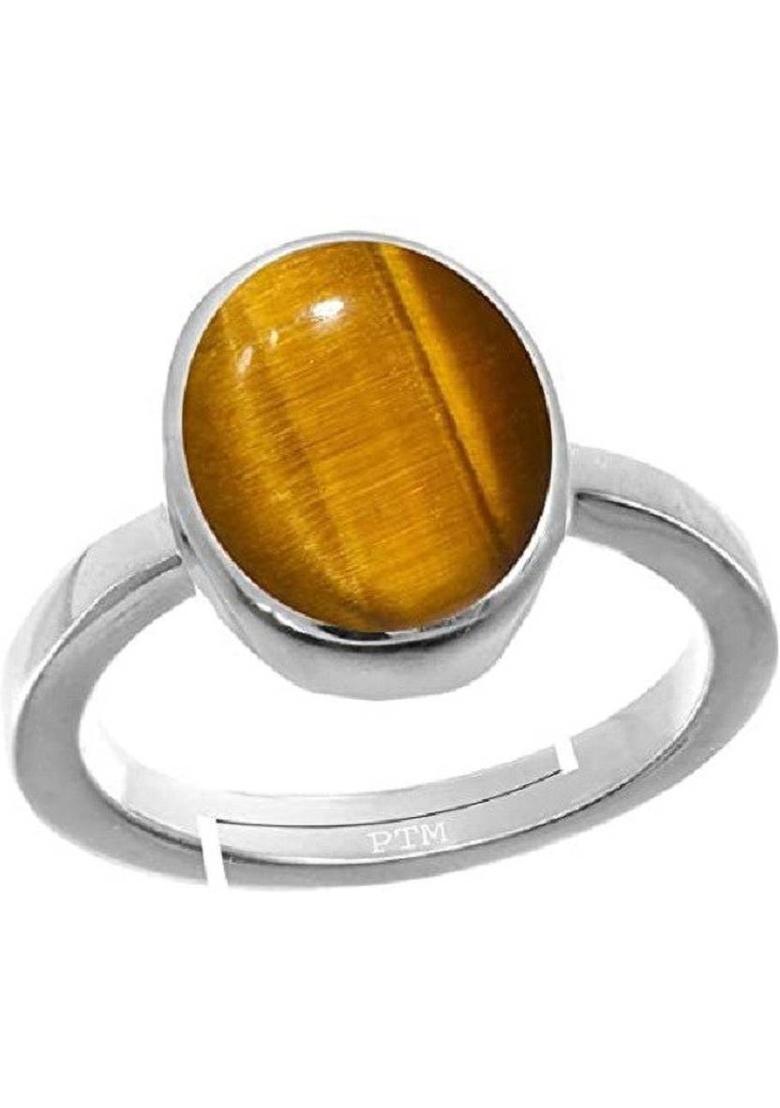 7.25 Ratti 6.57 Carat A+ Quality Tiger Eye Gemstone Ring For Men and Women