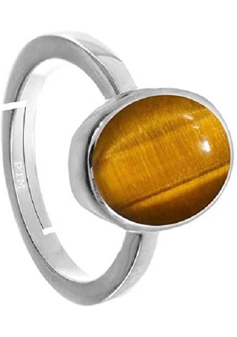 7.25 Ratti 6.57 Carat A+ Quality Tiger Eye Gemstone Ring For Men and Women