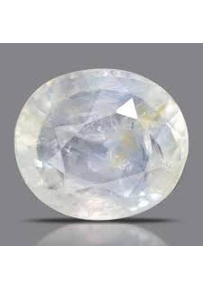 13.25 Ratti Natural White Sapphire Gemstone for Men and Women Lab Certified Stone Sapphire Ring - Indya