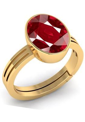 10.25 Ratti Created Ruby Manik Gemstone Adjustable Ring for Men