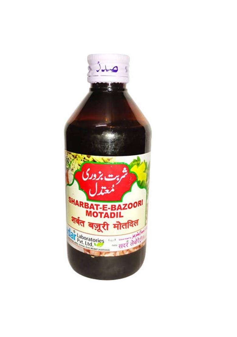 Sadar Dawakhana Sharbat-E Bazoori Motadil Pack Of 1 - Indya