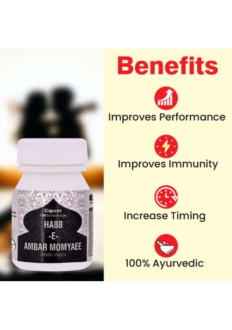 Cipzer Habbe Ambar Momyai Silver Pills Pack Of 1 - Indya