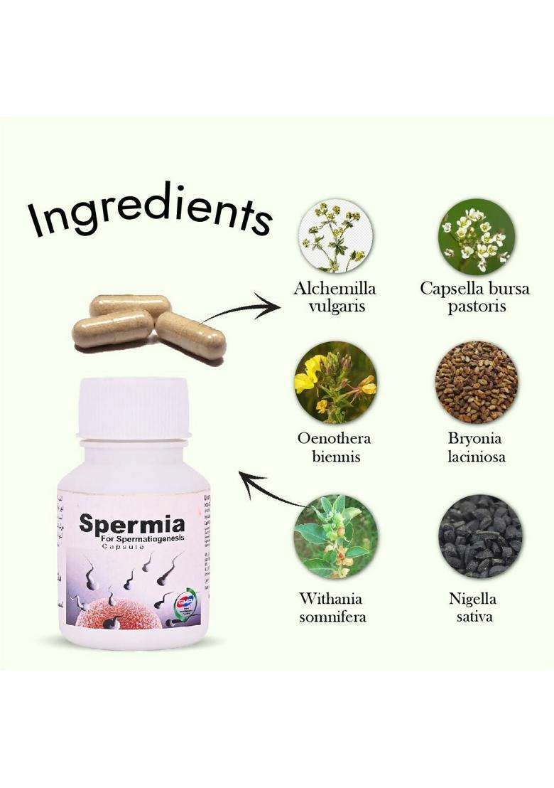 Hashmi Spermia Capsules – May Support Energy Levels  Vitality  and Physical Strength in Men|Pack Of 10| - Indya