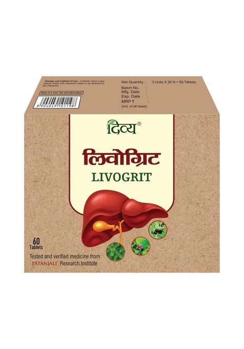Patanjali Divya Livogrit Tablet 60 N 1.73 oz (49 GM)