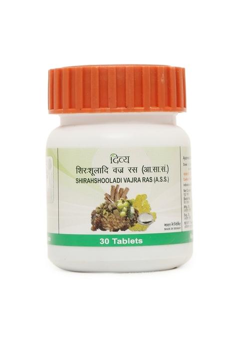 Patanjali Divya Shirahshooladi Vajra Ras 30 Tab 0.56 oz (16 GM)