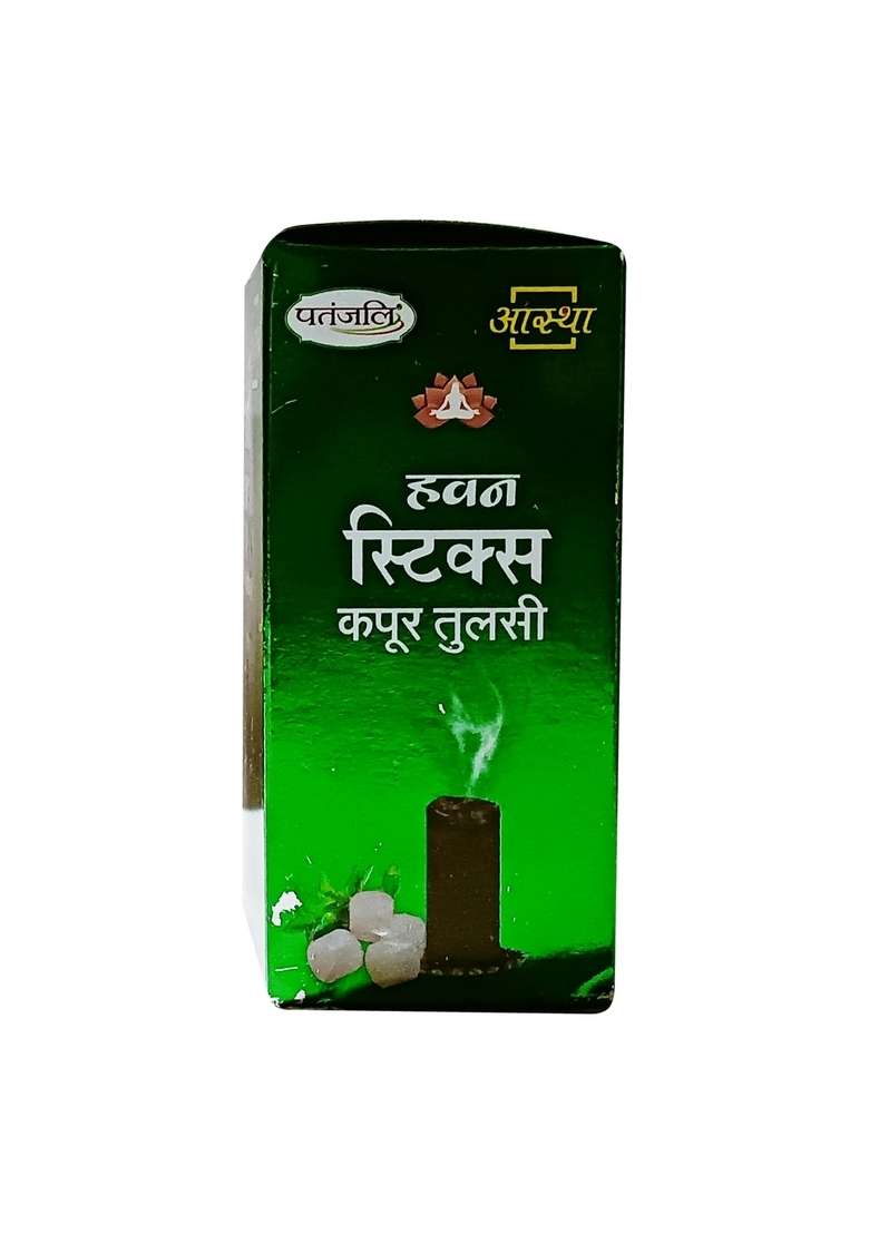 Patanjali Aastha Hawan Stick Kapoor Tulsi-20 N 3.74 oz (106 GM) - Indya