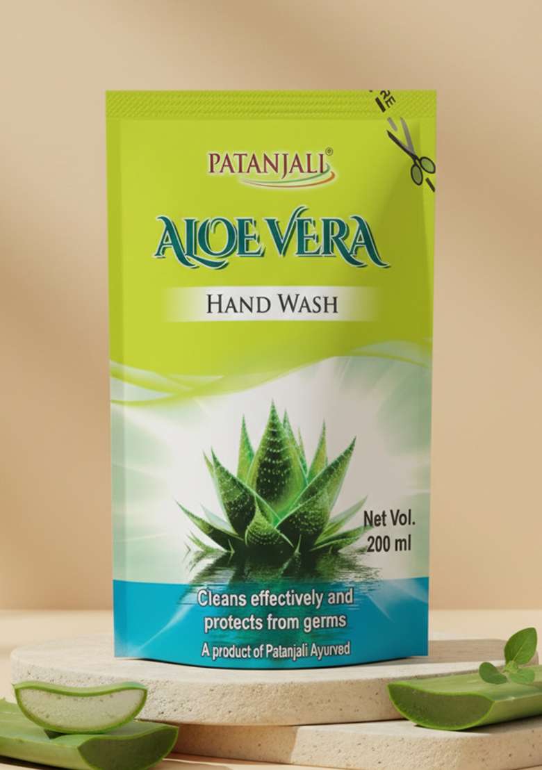 Patanjali Aloevera Hand Wash(Refill) 6.76 oz (200 ML) - Indya