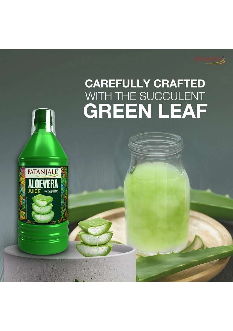 Patanjali Aloevera Juice With Fiber 33.81 oz (1000 ML) - Indya