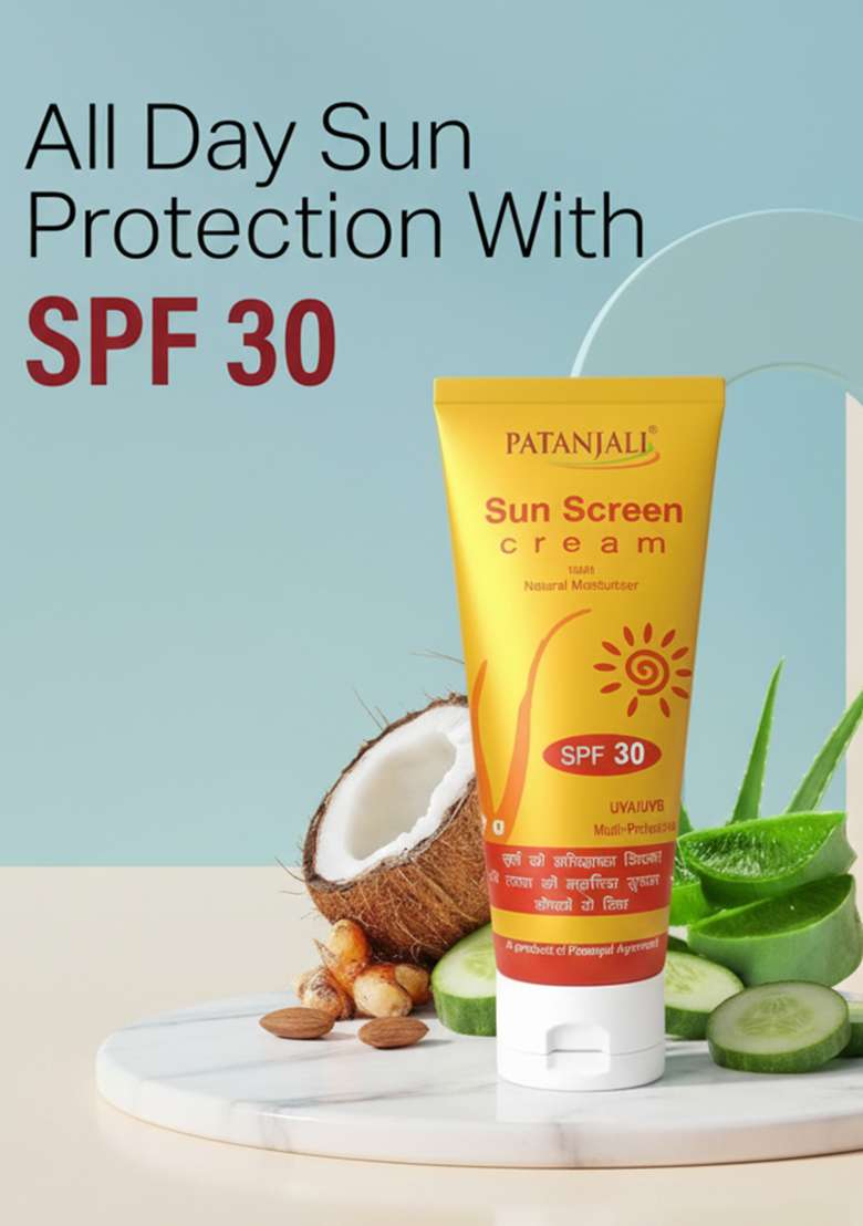 Patanjali Sun Screen Cream 1.76 oz (50 GM) - Indya