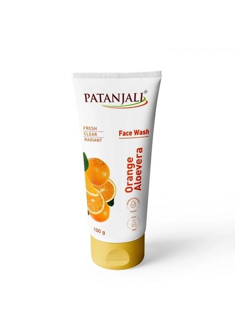 Patanjali Orange Aloevera Face Wash 3.53 oz (100 GM)